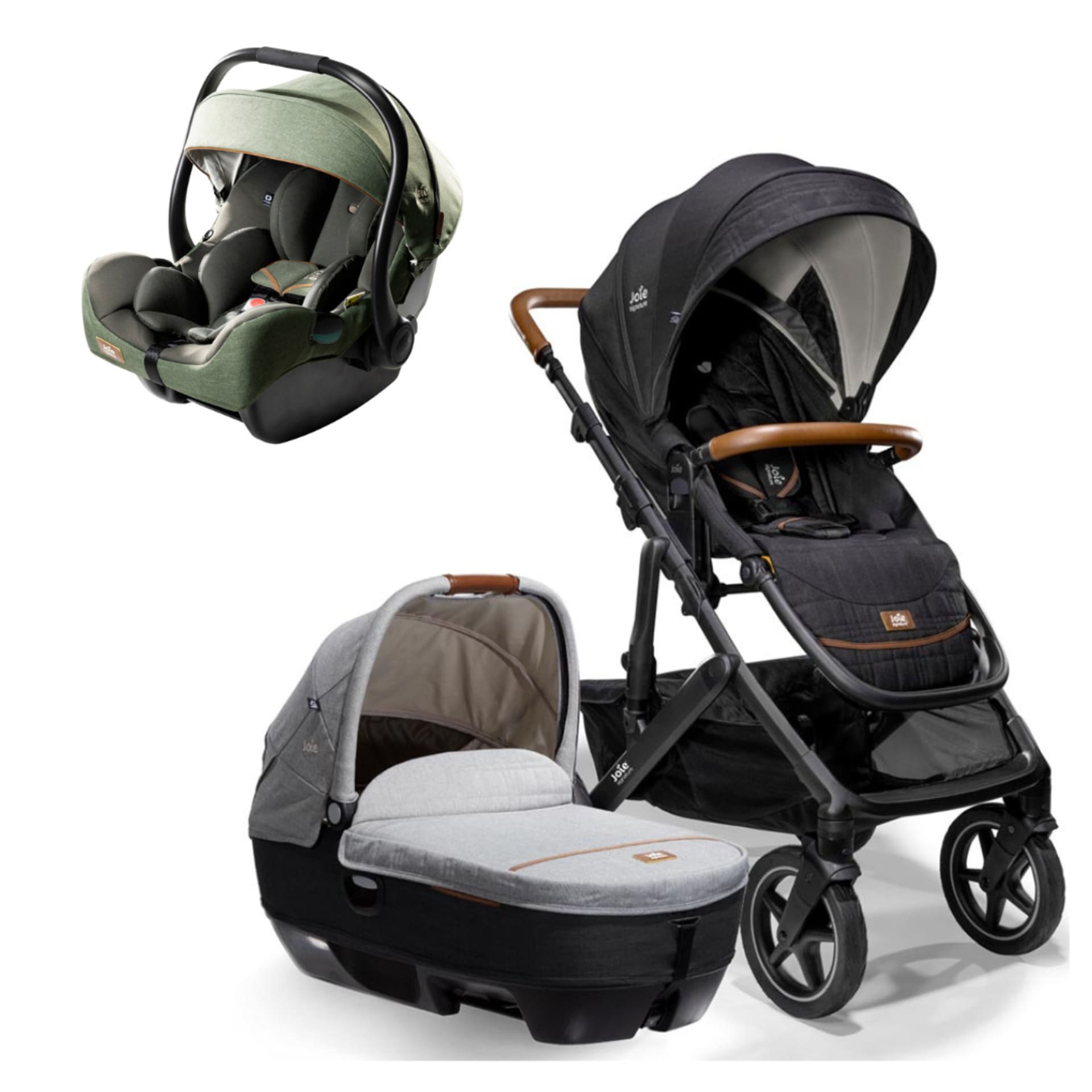Joie Signature Vinca 3in1 Kinderwagenset inkl. Calmi R129 Carbon + i-Jemini Babyschale Pine – Joie Signature Vinca 3in1 Kinderwagenset inkl. Calmi R129 Carbon + i-Jemini Babyschale Pine bei babybrands.de kaufen ✓ sicher, einfach & bequem online bestellen ✓